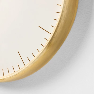 16" Metal Bronze Wall Clock - Threshold™ Designed With Studio McGee: Modern Aluminum, Analog Display, Indoor Use 4 16" Metal Bronze Wall Clock - Threshold™ Designed With Studio McGee: Modern Aluminum, Analog Display, Indoor Use - Image 2