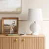 Ceramic Geo Table Lamp With Tapered Shade Off-White (Includes LED Light Bulb) - Threshold™ -Online Household Items GUEST 8dab0a57 8432 441f b743 d893a5a19567