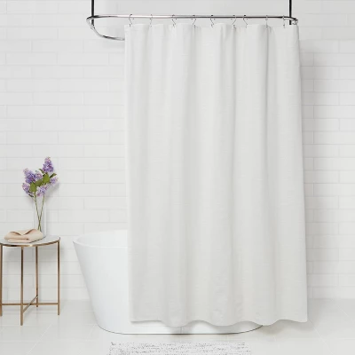 Subtle Striped Textured Shower Curtain Off-White - Threshold™ 3 Subtle Striped Textured Shower Curtain Off-White - Threshold™