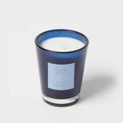 Colored Vase Glass With Dustcover Marine Moss Candle Blue - Threshold™ -Online Household Items GUEST 92ed5d27 7850 40ae bc3d 182e0d599d8a