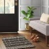 2'x3' Handloom Mixed Fibre Rug Black/White - Threshold™ -Online Household Items GUEST 93dfec0e 3780 44f6 8df6 31022b8fbaa9