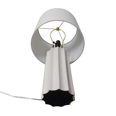 24.75"x13" Ribbed Ceramic Table Lamp Cream - Threshold™: Bedside, Nightstand, No Assembly Required 10 24.75"x13" Ribbed Ceramic Table Lamp Cream - Threshold™: Bedside, Nightstand, No Assembly Required - Image 8