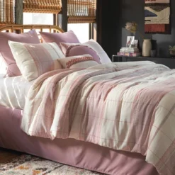 8pc Stripe Boho Comforter Set Mauve - Threshold™ -Online Household Items GUEST 9784fe1d c9bc 406e a73e d23bb5a4da95