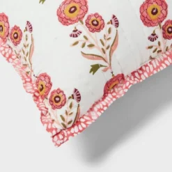 Sunflower Dec Pillow Oblong Ivory/Melon Pink/Gold/Green - Threshold™: Cotton Voile, Indoor Use, Floral Design 7 Sunflower Dec Pillow Oblong Ivory/Melon Pink/Gold/Green - Threshold™: Cotton Voile, Indoor Use, Floral Design -Online Household Items GUEST 9874bb4a ff28 47af 89c5 9c394389e550