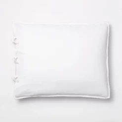 Standard Decorative Border Cotton Slub Quilt Sham Neutral Floral - Threshold™ Designed With Studio McGee: OEKO-TEX Certified, Tie Closure -Online Household Items GUEST 9e945609 48a2 465a ab81 242a947e1569