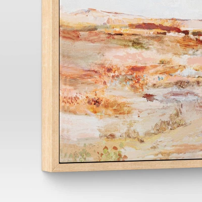 16" X 20" Warm Colors Landscape Framed Canvas Natural - Threshold™ 5 16" X 20" Warm Colors Landscape Framed Canvas Natural - Threshold™ - Image 3