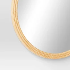 28" Round Fluted Circle Wall Mirror Natural - Threshold™ -Online Household Items GUEST a743603a 483e 46d3 8792 42b3e39f0c24