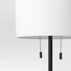 Reeded Metal Stick Lamp With Dual Socket Black (Includes LED Light Bulb) - Threshold™ -Online Household Items GUEST b7442996 e33d 4f96 9677 a48d42ef5a1d