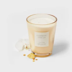 Colored Vase Glass With Dustcover Cashmere Vanilla Candle Ivory - Threshold™ 10 Colored Vase Glass With Dustcover Cashmere Vanilla Candle Ivory - Threshold™ -Online Household Items GUEST bf85ceff 142a 4c86 aadb dbb593a2a114