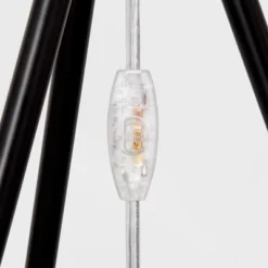 Diamond Tripod Floor Lamp Black With Rattan Shade (Includes LED Light Bulb) - Threshold™: Nautical Standing Illumination -Online Household Items GUEST c44e7eb3 f673 4de5 bf99 c2f971960e8b