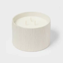 Textured Straight Side Ceramic Vanilla Pumpkin Candle White - Threshold™ -Online Household Items GUEST c83f7ca8 e5f6 4819 98d2 08162f587614