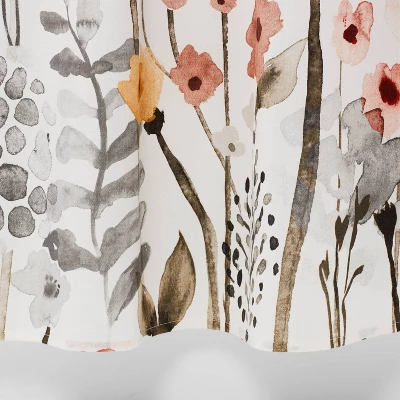 Floral Wave Shower Curtain White - Threshold™ 5 Floral Wave Shower Curtain White - Threshold™ - Image 3