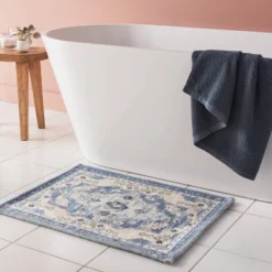 20"x30" Medallion Bath Rug Blue - Threshold™