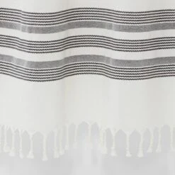 Striped Fringe Shower Curtain Off-White - Threshold™ -Online Household Items GUEST d31e68ec 512f 4ac9 a6dd 154635cec5f4