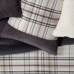 8pc Plaid With Corduroy Comforter Bedding Set Gray/Taupe - Threshold™ -Online Household Items GUEST dd62e888 3bd5 41f9 9388 eb84a69796ab