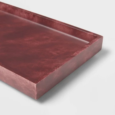 Luxe Faux Marble Bath Tray Wine - Threshold™ 5 Luxe Faux Marble Bath Tray Wine - Threshold™ - Image 3