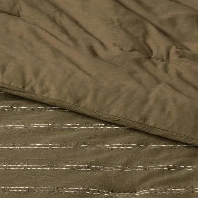 Simple Woven Stripe Comforter & Sham Set - Threshold™ 5 Simple Woven Stripe Comforter & Sham Set - Threshold™ - Image 3