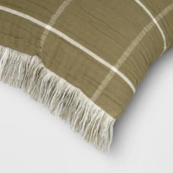 Oversized Cotton Gauze Grid Lumbar Throw Pillow Olive Green - Threshold™ 7 Oversized Cotton Gauze Grid Lumbar Throw Pillow Olive Green - Threshold™ -Online Household Items GUEST ece980f7 5377 40de bc2f d931b57617cf