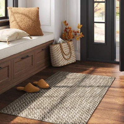 Washable Weave Herringbone Rug - Threshold™ 3 Washable Weave Herringbone Rug - Threshold™