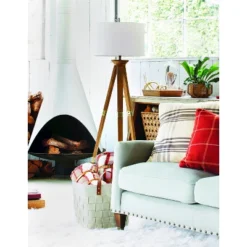 Oak Wood Tripod Floor Lamp Dark Brown - Threshold™ -Online Household Items GUEST f662f2ec 6ed0 4f35 8681 9ea5c84bfc7c