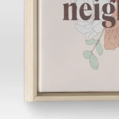 12" X 12" Love The Neighbor By Chantell Marlow Framed Wall Canvas - Threshold™ -Online Household Items GUEST f6778f82 5040 4719 a2f7 5911117e7a42