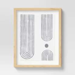 (Set Of 2) 16" X 20" Curve Lines Framed Under Glass Black - Threshold™ -Online Household Items GUEST f6890c67 a983 4e7b bea1 31c0252a6c35