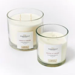 Clear Glass Santal & Ginger Candle White - Threshold™ Designed With Studio McGee -Online Household Items GUEST f8468f42 e11b 4265 be90 0b4528f7c8a3