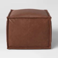 Earl Faux Leather French Seam Ottoman - Threshold™ -Online Household Items GUEST fd85c80c 28fa 450f 891c de0a371ca7e6